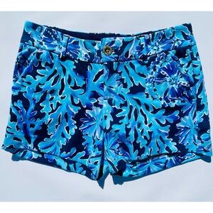 Lilly Pulitzer Knit Callahan Shorts In Too Deep, Size 00